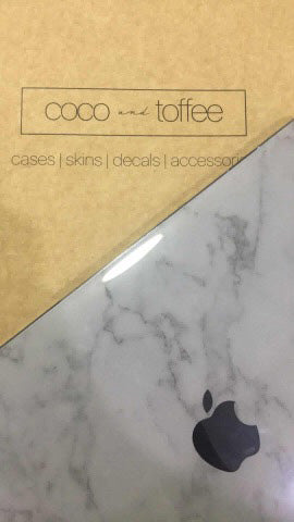 White Marble MacBook Skin - Coco and Toffee