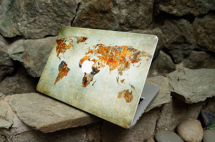 Vintage World Map MacBook Skin - Coco and Toffee
