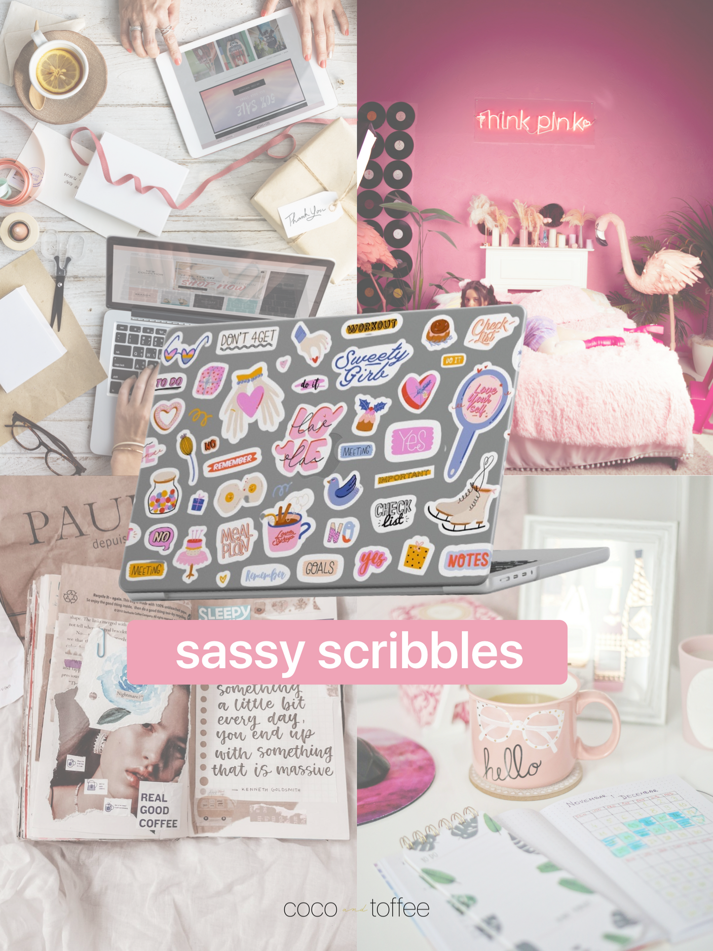 Sassy Scribbles Glossy Case