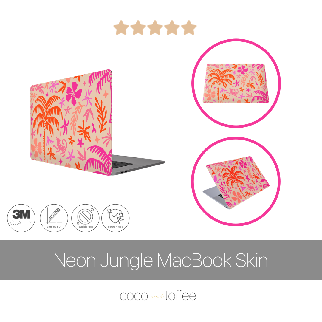 Neon Jungle MacBook Skin