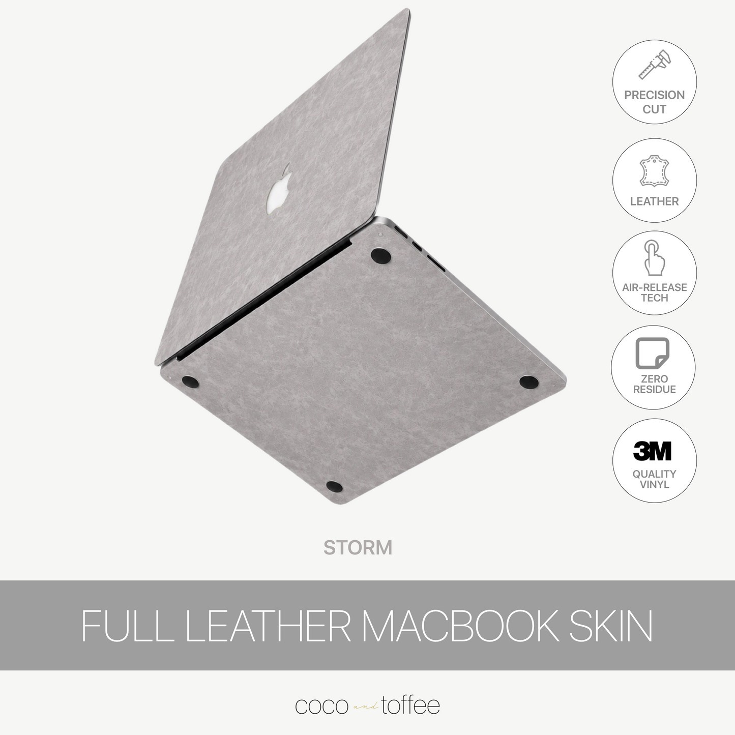 Full Leather MacBook Skin - Storm