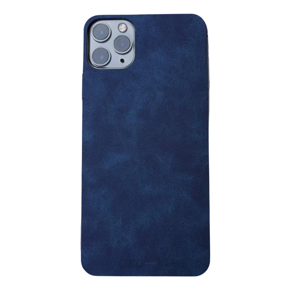 Deepblue Leather iPhone Skin