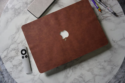 Leather - Cinnamon MacBook Skin