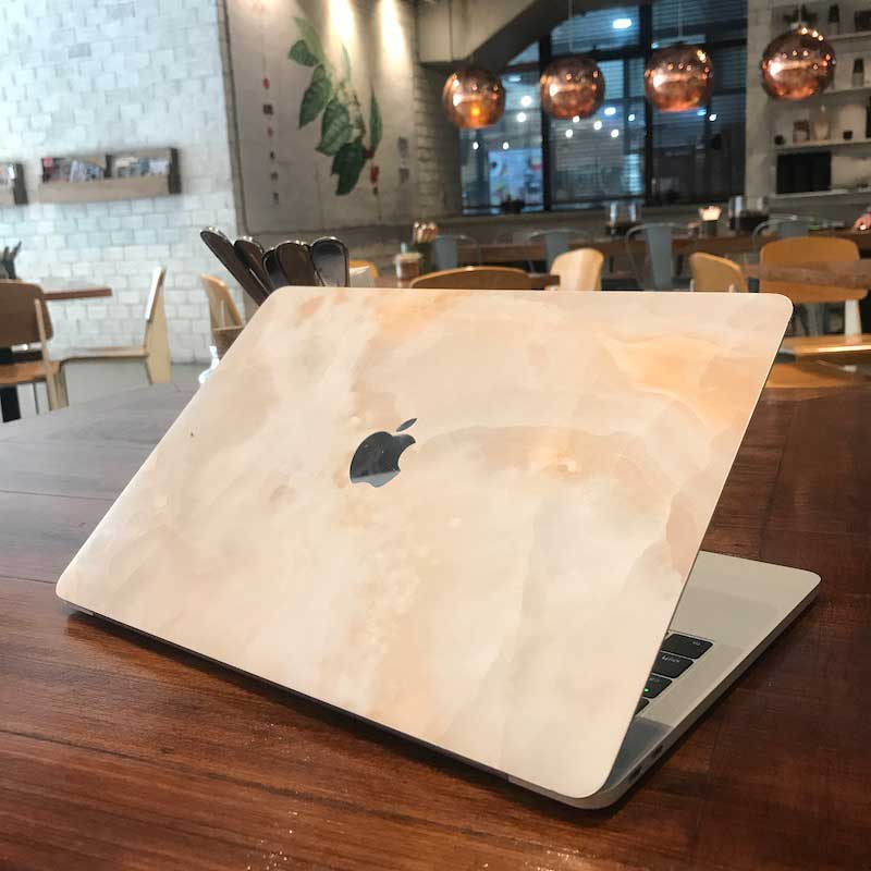 Ecru Marble MacBook Skin - Coco and Toffee