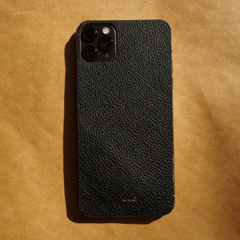 Black Leather iPhone Skin