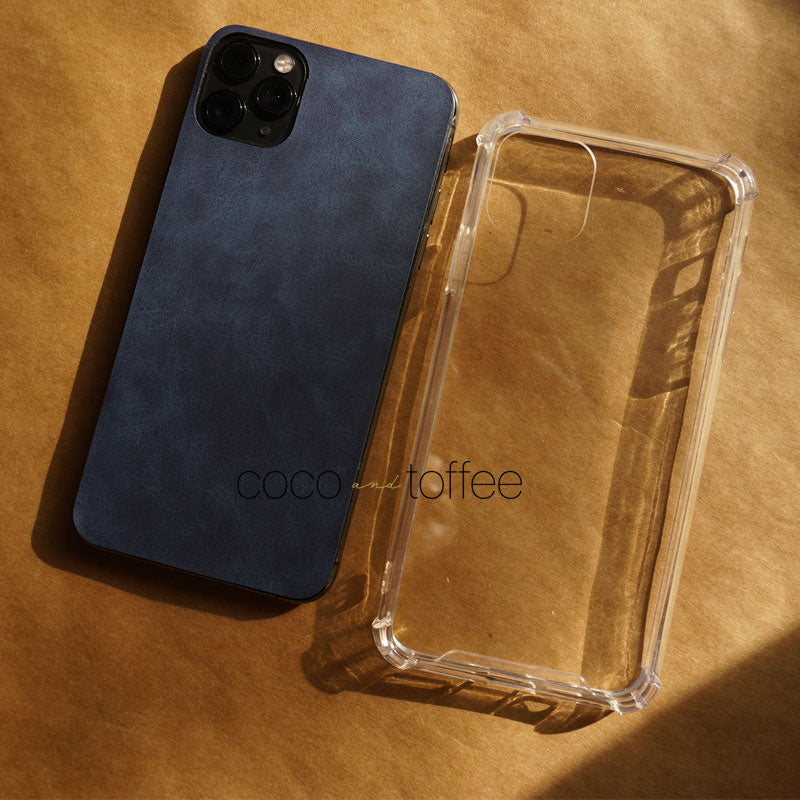 Deepblue Leather iPhone Skin